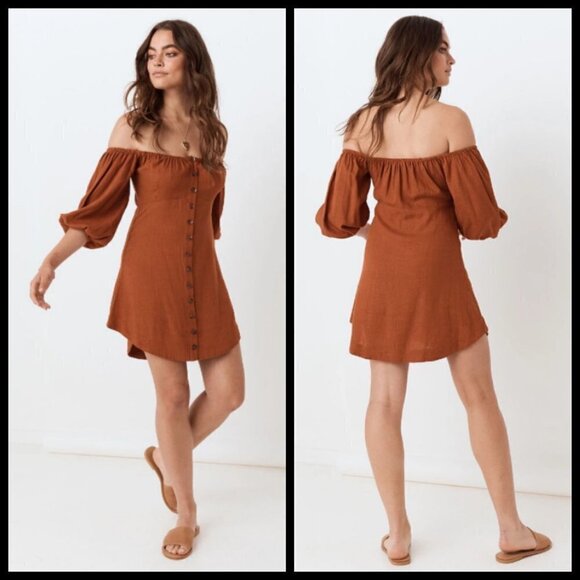 💕SPELL & THE GYPSY💕 Rani Mini Dress ~ Copper Medium M NWT - Picture 4 of 16